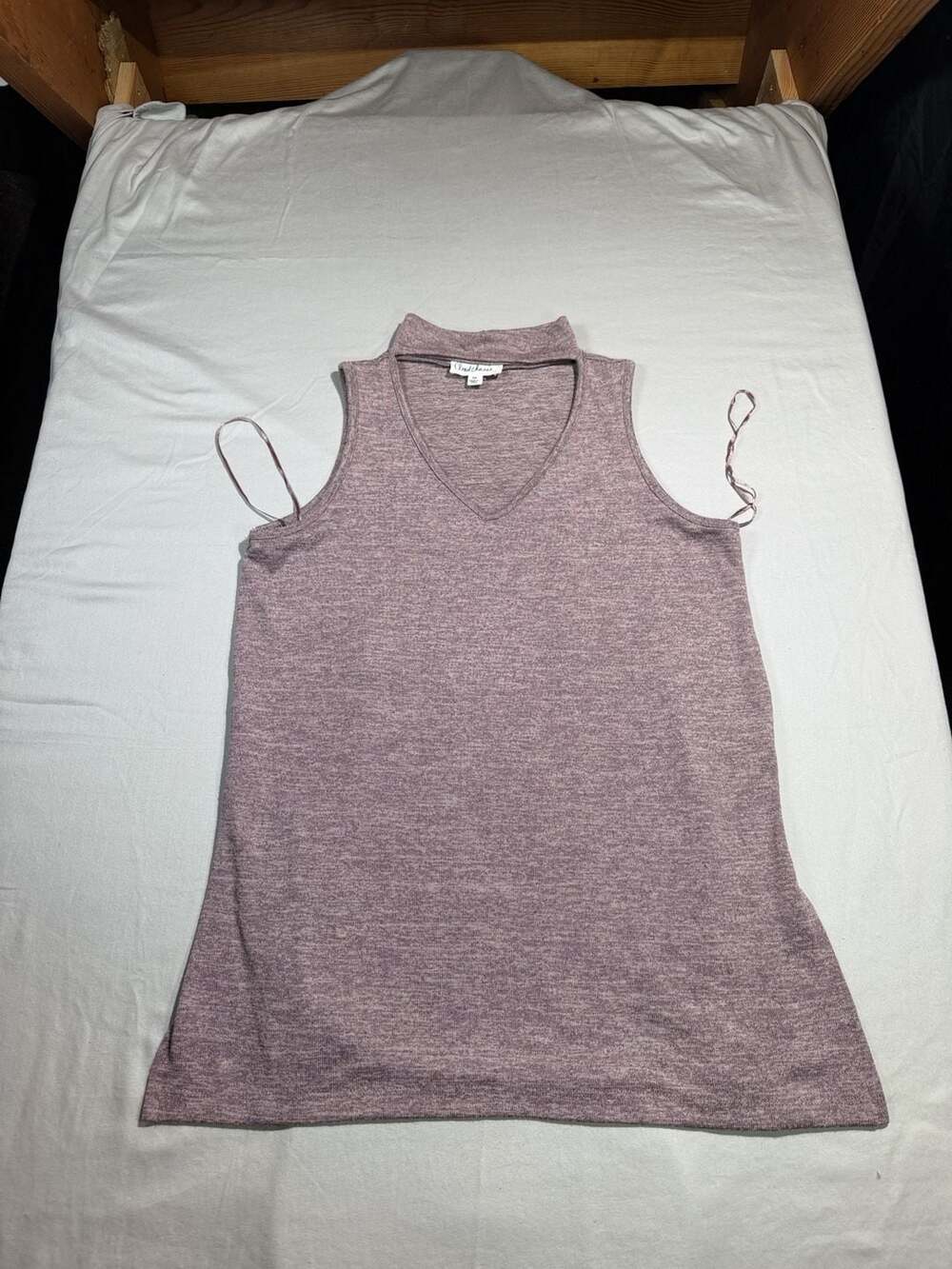 Cloud Chaser Mock Neck Tank Top Size M Heather Purple